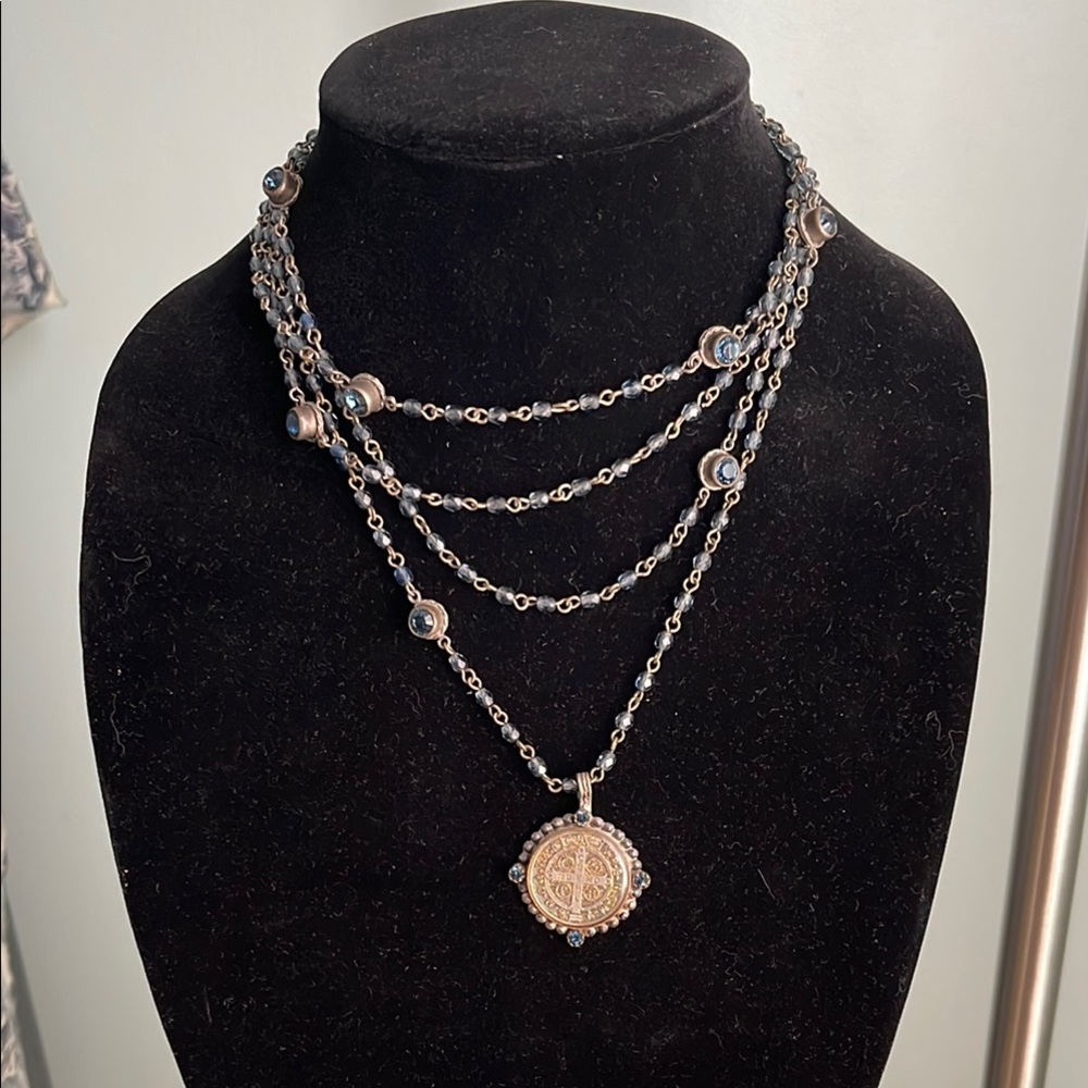 Elegant Silver Multi-Layer Necklace